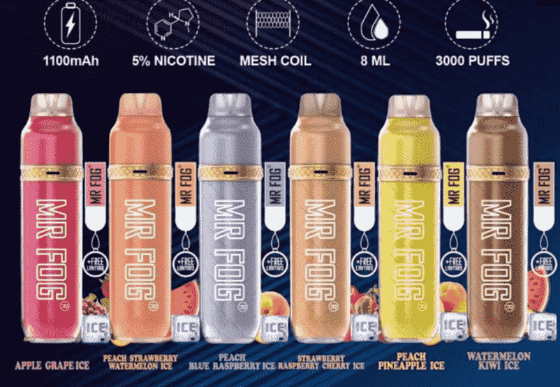 MR FOG MAX AIR DISPOSAPLE VAPE 50 MG/ML 3000 PUFFS Nashville goods